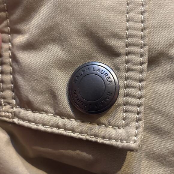 Polo Ralph Lauren Military Style Utility Tactical Flight Bomber Jacket Tan Large - Picture 7 of 12